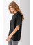 Kadın Bisiklet Yaka Düz Basic Pamuklu T-Shirt Siyah - 25501 6