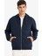 Comfort Fit Kapüşonlu İçi Yumuşak Tüylü Basic Düz Cepli Kalın Fermuarlı Sweatshirt D7599AX25AU 1