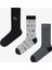 Gri Legends Erkek Puantiye Desenli 3'lü Soket Çorap 1