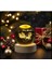 3D LED Ahşap Standlı Noel Temalı Cam Küre Işıklı, Usb'li, Şık Dekorasyon Parçası 1