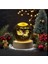 3D LED Ahşap Standlı Noel Temalı Cam Küre Işıklı, Usb'li, Şık Dekorasyon Parçası 2