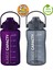 Sağlıklı Polikarbon 1.5l Su Matarası - Pipetli, Taşınabilir, Gri Mor Renk, Büyük Kapasiteli Suluk 1