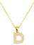 14 Ayar Altın D Harfi Kolye 1