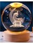 Işıklı Ahşap ve Cam Küre, Unicorn Tasarımı, 8cm Cam, 2cm Altlık, Dekoratif Parça 1