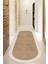 Dijital Kaymaz Yıkanabilir Bej Salon Halısı Mutfak Halısı Koridor Halısı Oval Halı YOLLUK-DC-7024OVAL 1