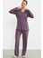 Sementa 76438 Yarım Düğmeli Cep Detaylı Pijama Takım 1