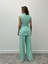 Kadın Mila Kuşaklı Yelek Palazzo Pantolon Yeşil Takım 5
