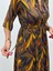 Kadın Şifon Desenli Turuncu Elbise 3