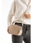 Çift Bölmeli Kadın Omuz Çantası Krem 4