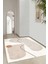 Dijital Baskılı Kaymaz Taban Yıkanabilir Modern Gri Geçişli Krem Salon HALI-YOLLUK-DC-7069 2