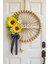 Ahşap Boncuklu Ayçiçeği Papatya Kapı Duvar Süsü Kapı Önü Aksesuarı (32 Cm) 1