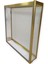 Camlı Vitrin - Camlı Dolap - Camlı Koleksiyon Vitrini - Teşhir Vitrini 100 x 100 x 20 cm Gold 1