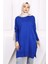 Saks Mavi Merserize Salaş Triko Tunik 1