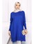 Saks Mavi Merserize Salaş Triko Tunik 3
