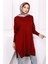 Bordo Merserize Salaş Triko Tunik 3