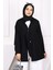 Siyah Ön Bağlamalı Modal Kimono 1