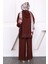 Bordo Fermuarlı Tunik Pantolonlu Takım 4