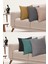 Süet Petek Dokulu Düz Sade Kırlent Kılıfı 4'lü Süet Kırlent Kılıfı 45 x 45 Sarı 2