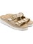 Kadın Sandalet 5619 Green Life Stretch Women's Footwear Gold/beige 3
