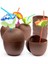 Bfs Hindistan Cevizi Hawaii Luau Aloha Pipetli Içecek Kabı Bardak 10X13 cm 1 Adet 2
