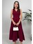 Nora Kadın Şık Ofis, Günlük ve Davet Bordo Elbise – Rahat ve Modern Tasarım 2