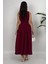 Nora Kadın Şık Ofis, Günlük ve Davet Bordo Elbise – Rahat ve Modern Tasarım 5