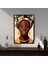 Afrika Kadın Büyük Boy Renkli Solmaz Kaliteli Baskı Çerçeve Görünümlü Mdf Tablo 70X50CM 10 1