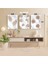 3 Parça Yaprak Renkli Solmaz Kaliteli Baskı Çerçeve Görünümlü Mdf Tablo Set 31 3