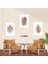 3 Parça Çiçek Yaprak Renkli Solmaz Kaliteli Baskı Çerçeve Görünümlü Mdf Tablo Set 6 2
