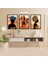3 Parça Afrika Kadın Renkli Solmaz Kaliteli Baskı Çerçeve Görünümlü Mdf Tablo Set 95 1