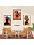 3 Parça Afrika Kadın Renkli Solmaz Kaliteli Baskı Çerçeve Görünümlü Mdf Tablo Set 95 2