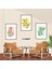 3 Parça Çiçek Yaprak Renkli Solmaz Kaliteli Baskı Çerçeve Görünümlü Mdf Tablo Set 52 2
