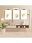 3 Parça Çiçek Güneş Renkli Solmaz Kaliteli Baskı Çerçeve Görünümlü Mdf Tablo Set 92 3