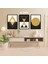 3 Parça Geometrik Renkli Solmaz Kaliteli Baskı Çerçeve Görünümlü Mdf Tablo Set 25 1