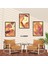 3 Parça Kadın Çiçek Renkli Solmaz Kaliteli Baskı Çerçeve Görünümlü Mdf Tablo Set 45 2