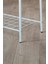 2 Raflı Beyaz Askılık / Metal Gardırop Kıyafet Organizer 6