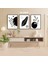 3 Parça Çiçek Yaprak Renkli Solmaz Kaliteli Baskı Çerçeve Görünümlü Mdf Tablo Set 55 1