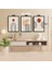 3 Parça Geometrik Renkli Solmaz Kaliteli Baskı Çerçeve Görünümlü Mdf Tablo Set 1 3