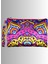 Kadın Renkli Clutch Çanta Portföy Çiçek Mandala Desenli 3