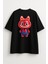Labubu Spiderman Baskılı Oversize T-Shirt 2