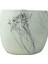 Tasarımı Ev Dekorasyon Aksesuar Beyaz Üzeri Siyah Mermer Efektli Toprak Saksı Saksılık Salon Çiçeklik - 19 cm 1