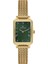 Danıel Kleın DK102-DKE.1.10935-4 Yeşil Kadran Altın Kaplama Dikdörtgen Hasır Kadın Kol Saati 1