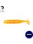Silikon Kurt Yem - 1,5g 45MM - Fishack Wormix - 10 Adet - Uv Sillikon - Orange 1