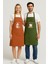 Kumaş Mutfak Önlüğü Seti 2'li Leke Tutmaz Su Itici %65 Pamuk %35 Polyester Cupcake & Coffee Şef Önlük 1