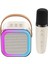 Karaoke Kablosuz Hoparlör Mikrofonlu Rgb Işıklı Bluetooth Speaker Tf Kart/usb Beyaz 2