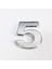 Cemax 5 Rakamı 3,75 cm Krom Yapışkanlı 1