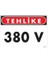 380 V Tehlike Uyarı Levhası 25X35 KOD:1115 1
