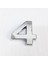 Cemax 4 Rakamı 3,75 cm Krom Yapışkanlı 1