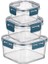 Bfs 3'lü Pratik Silikon Contalı Sızdırmaz Kapaklı Sağlam Istiflenebilir Saklama Kapları 5
