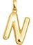 N Balon Harfi 14 Ayar Altın Kolye Ucu 1